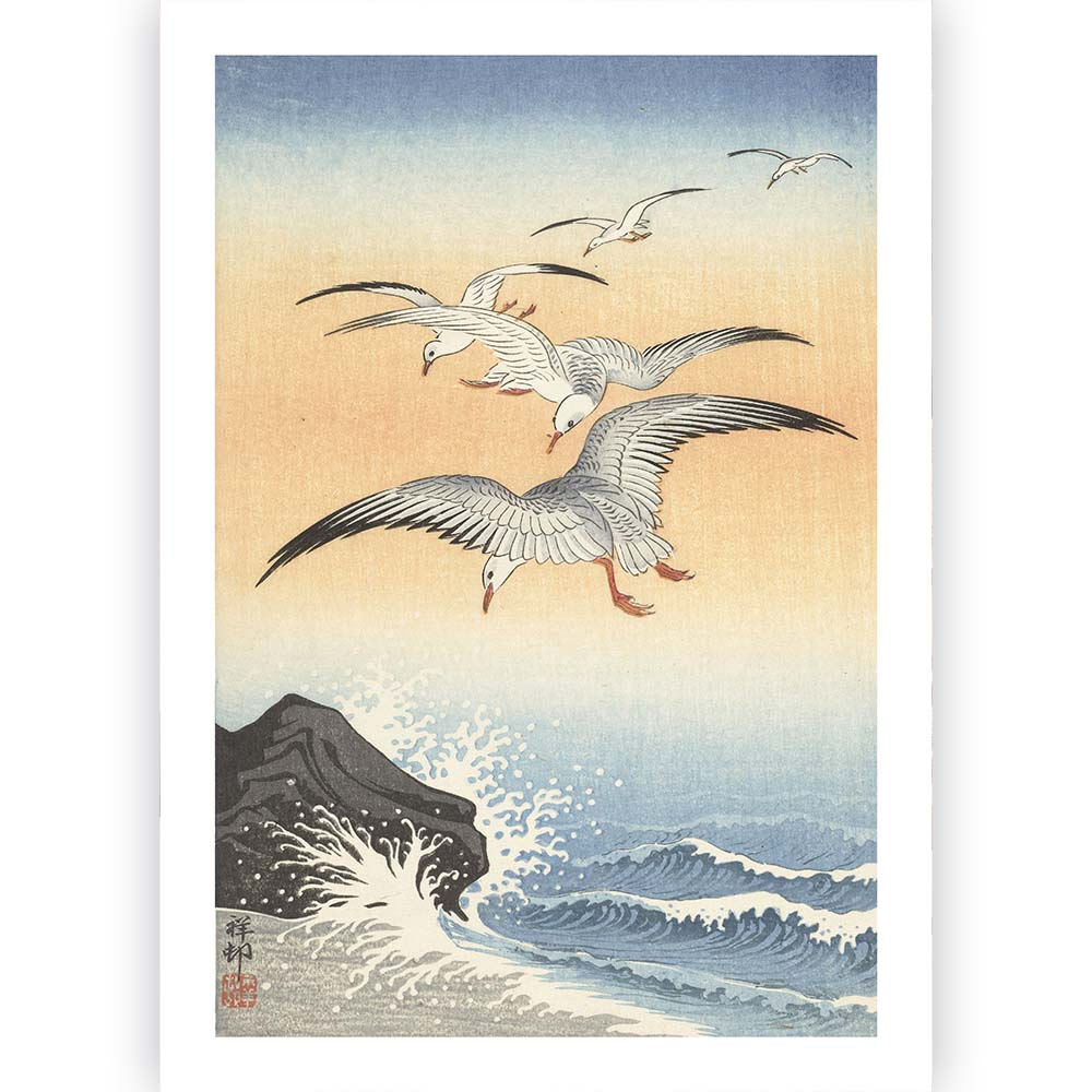 Poster Ohara Koson - Seagulls 70x100 cm