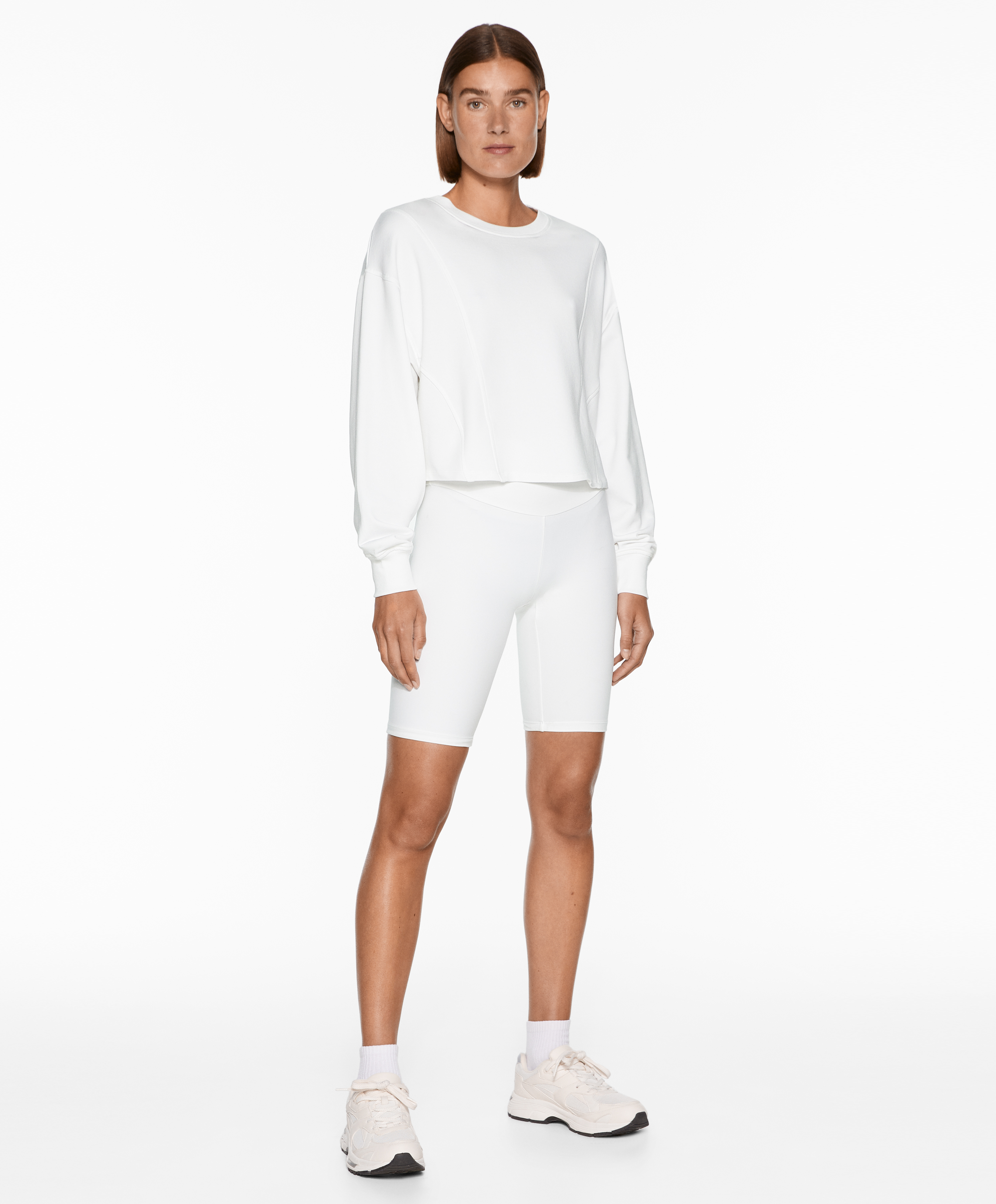 OYSHO Crop sweatshirt with cotton and modal
