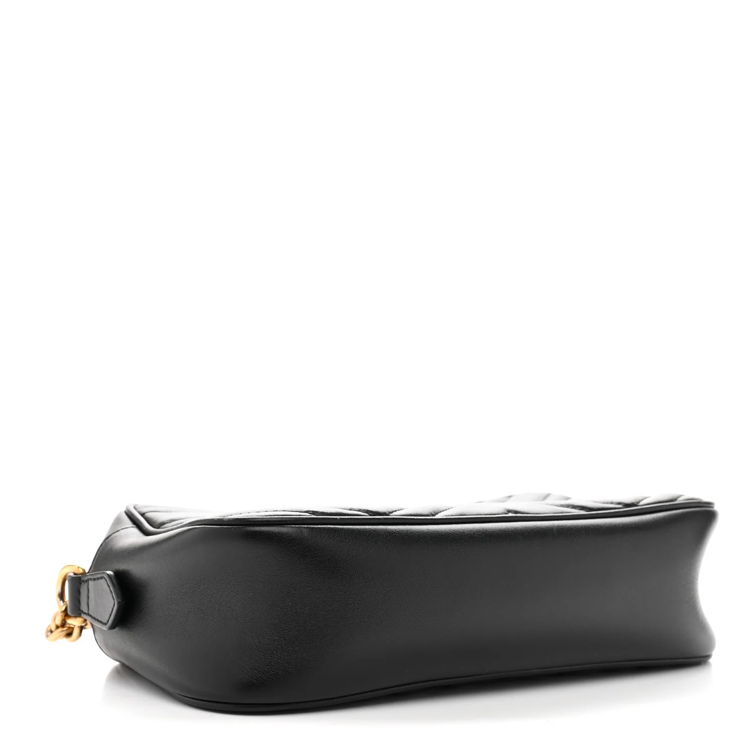 Calfskin Matelasse Small GG Marmont Chain Shoulder Bag Black - Top Club
