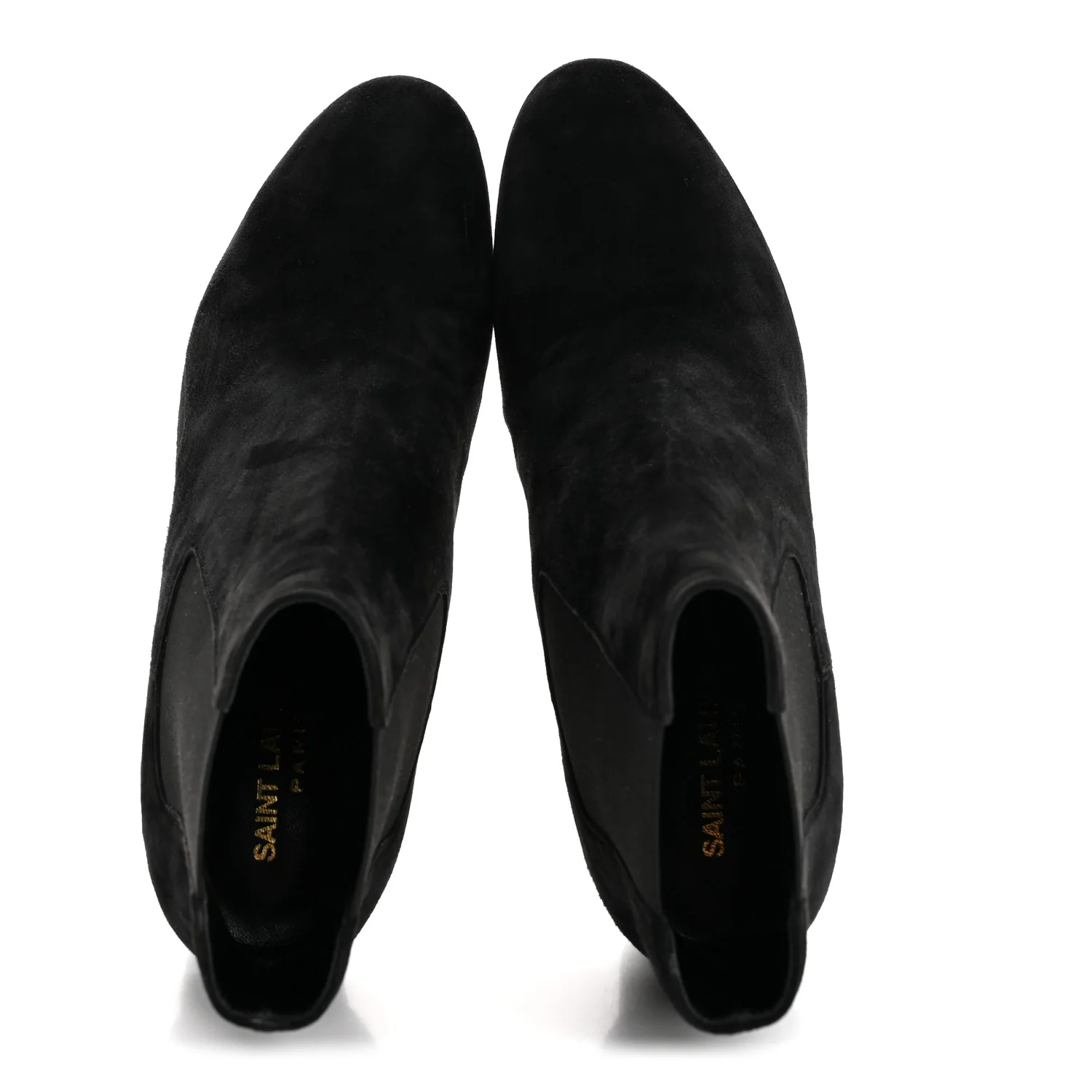 Suede Loulou Pin Booties 36 Black - Top Club