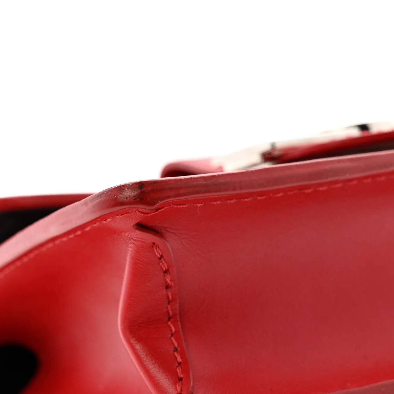 Patent Calfskin Monogram Lace Dauphine Mini Red - Top Club