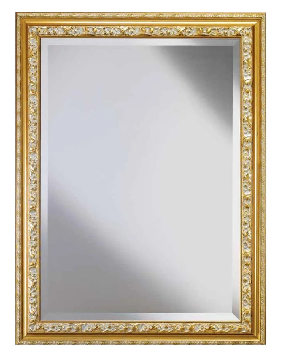Luxury baroque mirror gold / white - handmade wall mirror in baroque style - baroque living room mirror - baroque wardrobe mirror - baroque decorative accessories