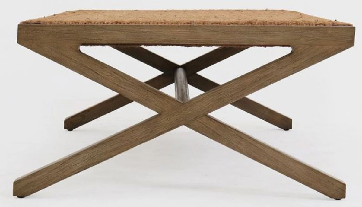 Luxury coffee table brown 120 x 70 x H. 36 cm - Rectangular solid wood living room table - Luxury living room furniture