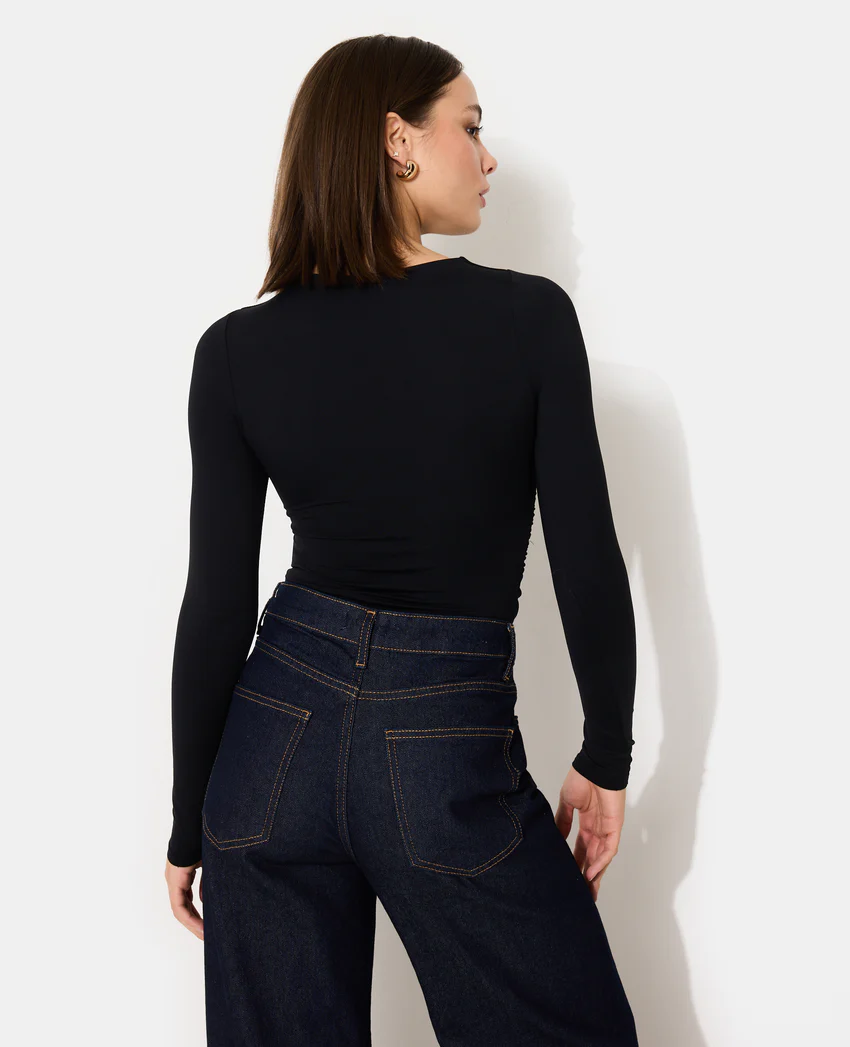 Pimkie Body en maille stretch avec col asymétrique et bijou