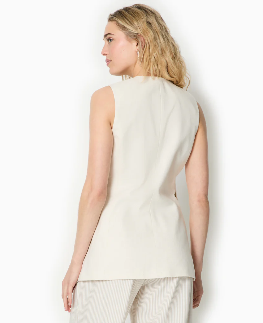 Pimkie Veste longue sans manches avec lin