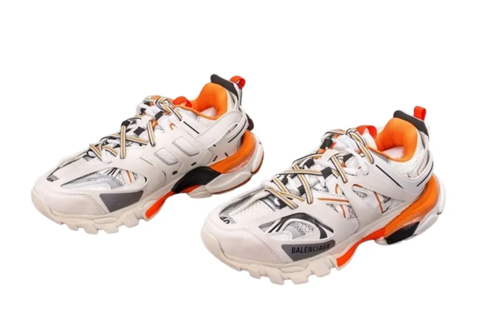 Balenciaga Sneaker Tess.s.Gomma MAILLE BLACK Grey Orange Replica - Sneaker Replica Workshop