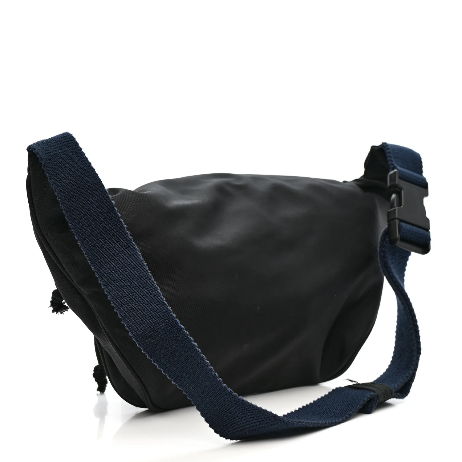 Recycled Sport Nylon Logo Embroidered Wheel Beltpack Black - Top Club