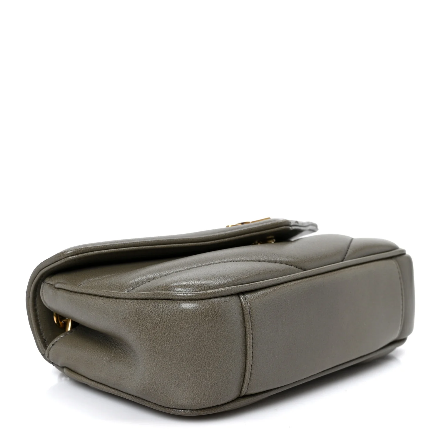 Lambskin Chevron Quilted Mini LouLou Dark Strong Moss - Top Club