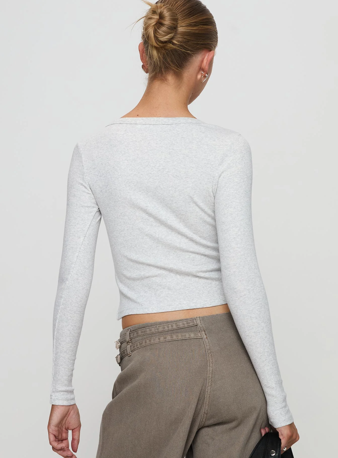 Daphine Long Sleeve Top Grey