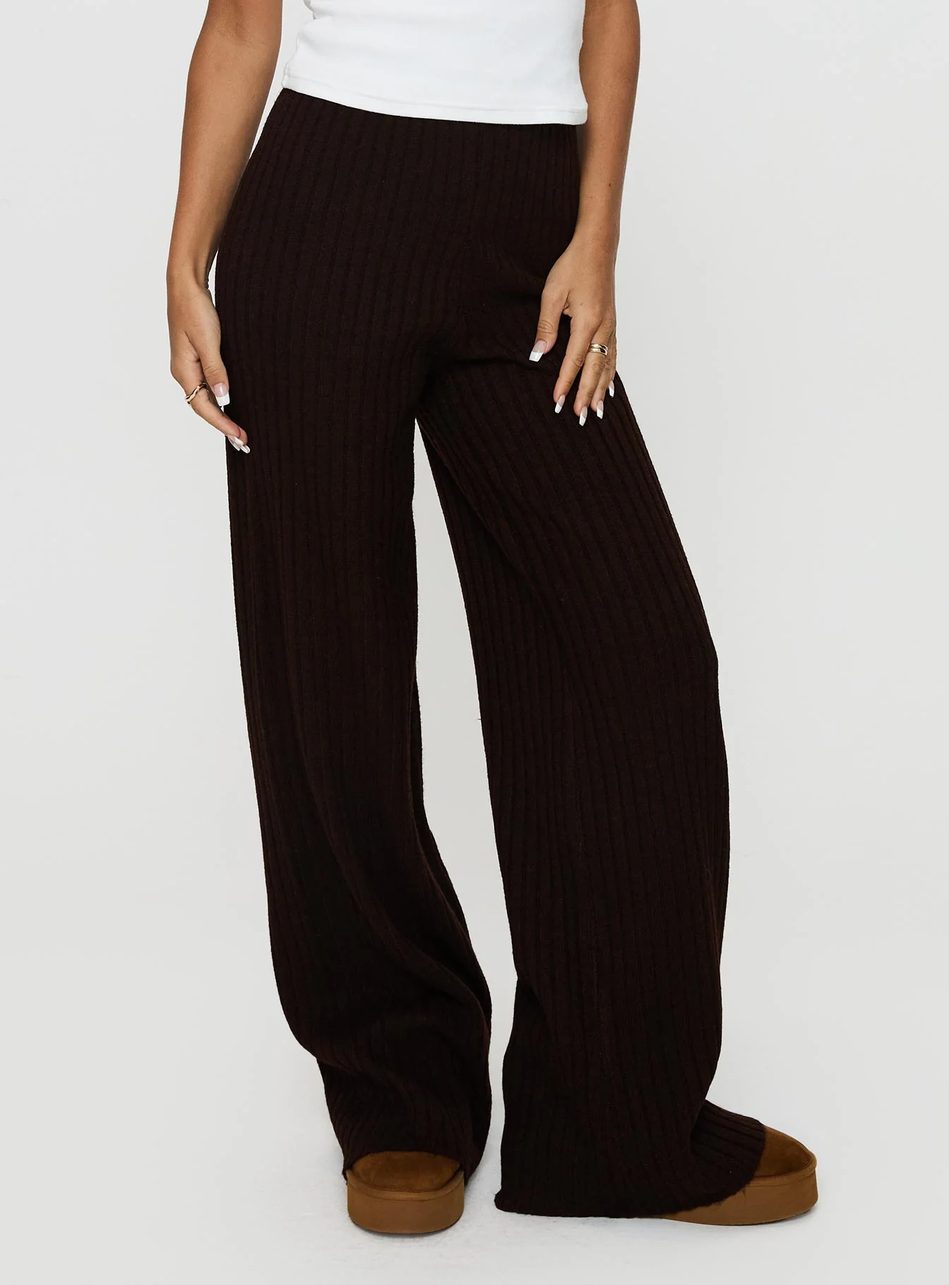 Montana Knit Pants Chocolate Brown