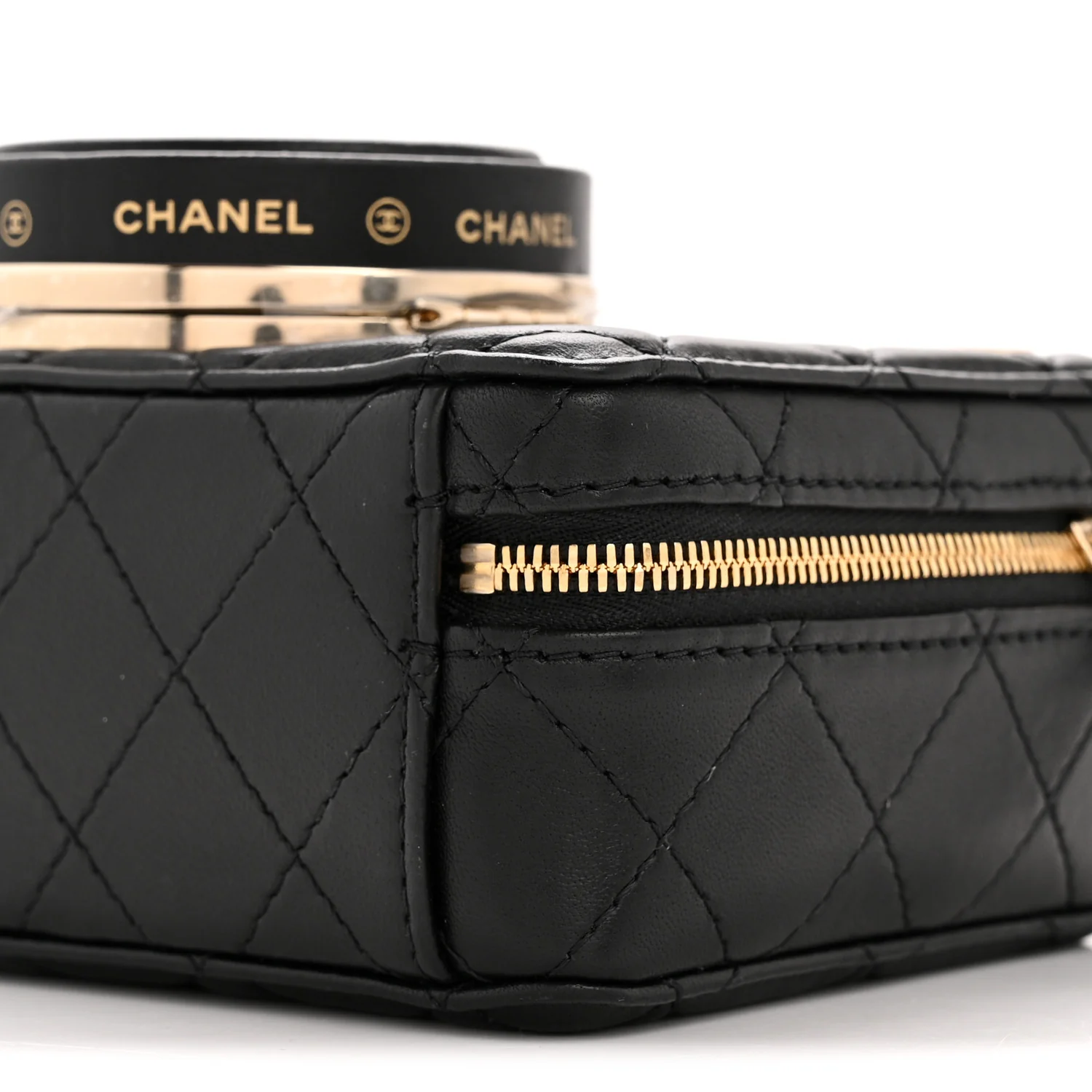 Lambskin Quilted Coco Click Bag Black - Top Club