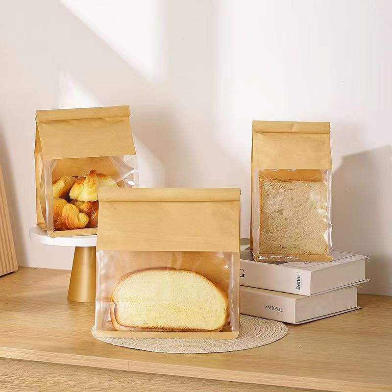 Kraft Paper Bag Bakery Packaging Bag With Logo Printed