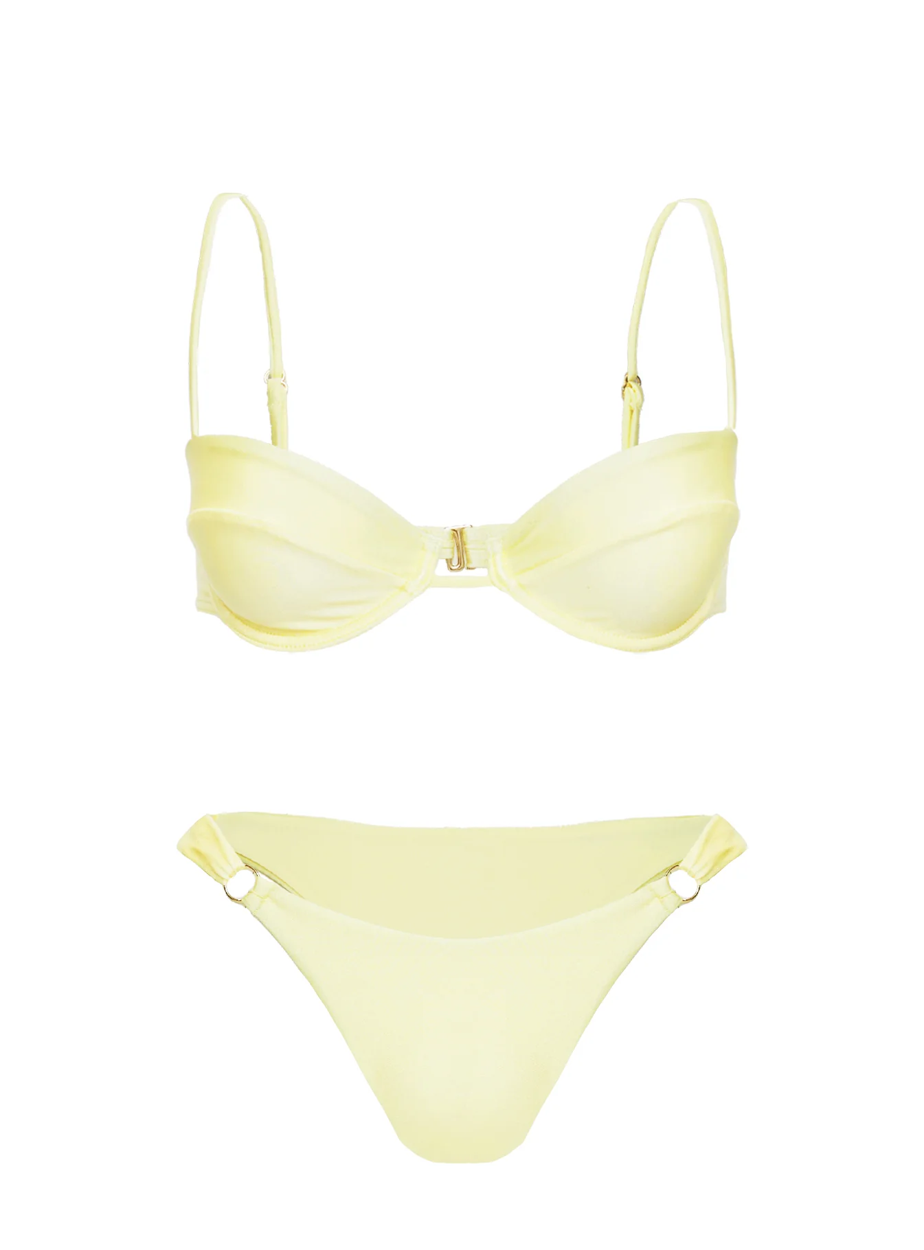 Presson Shine Underwire Bikini Top Yellow