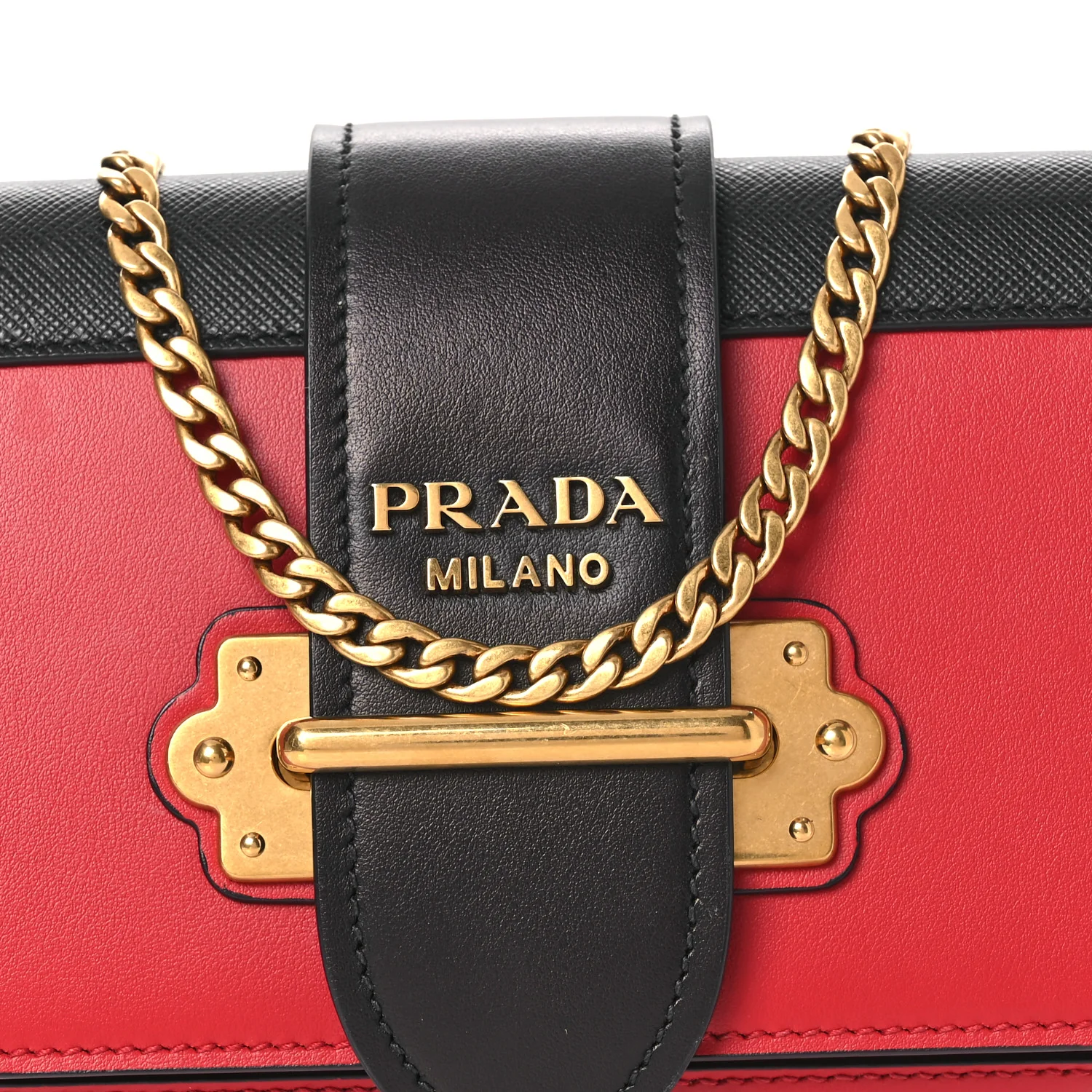 Saffiano City Calf Cahier Belt Bag Fuoco Black - Top Club