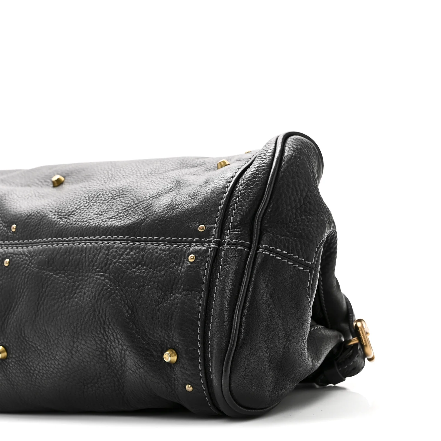 Calfskin Medium Paddington Satchel Black - Top Club