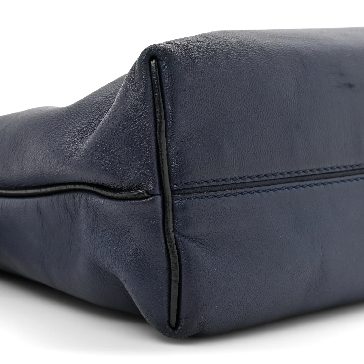 Calfskin Mini Flamenco Knot Clutch Abyss Blue - Top Club