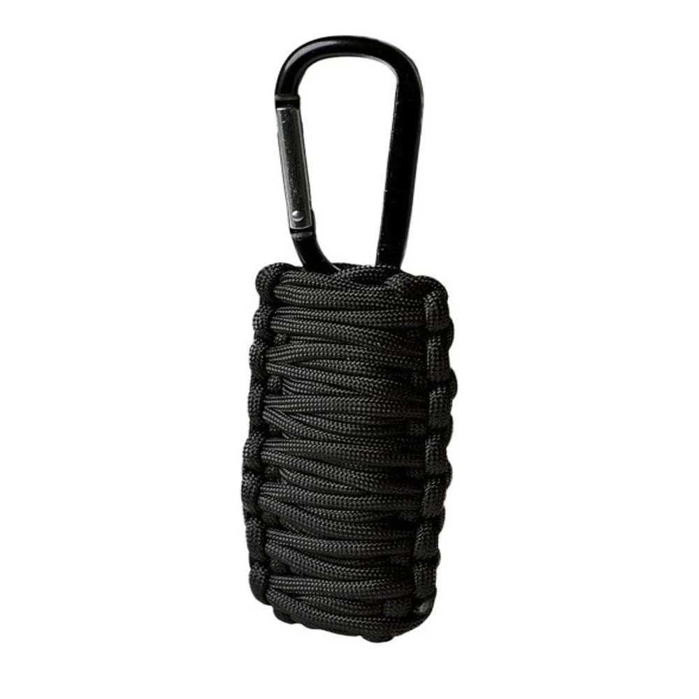 Mil-Tec Survival Kit Black Paracord Keychain