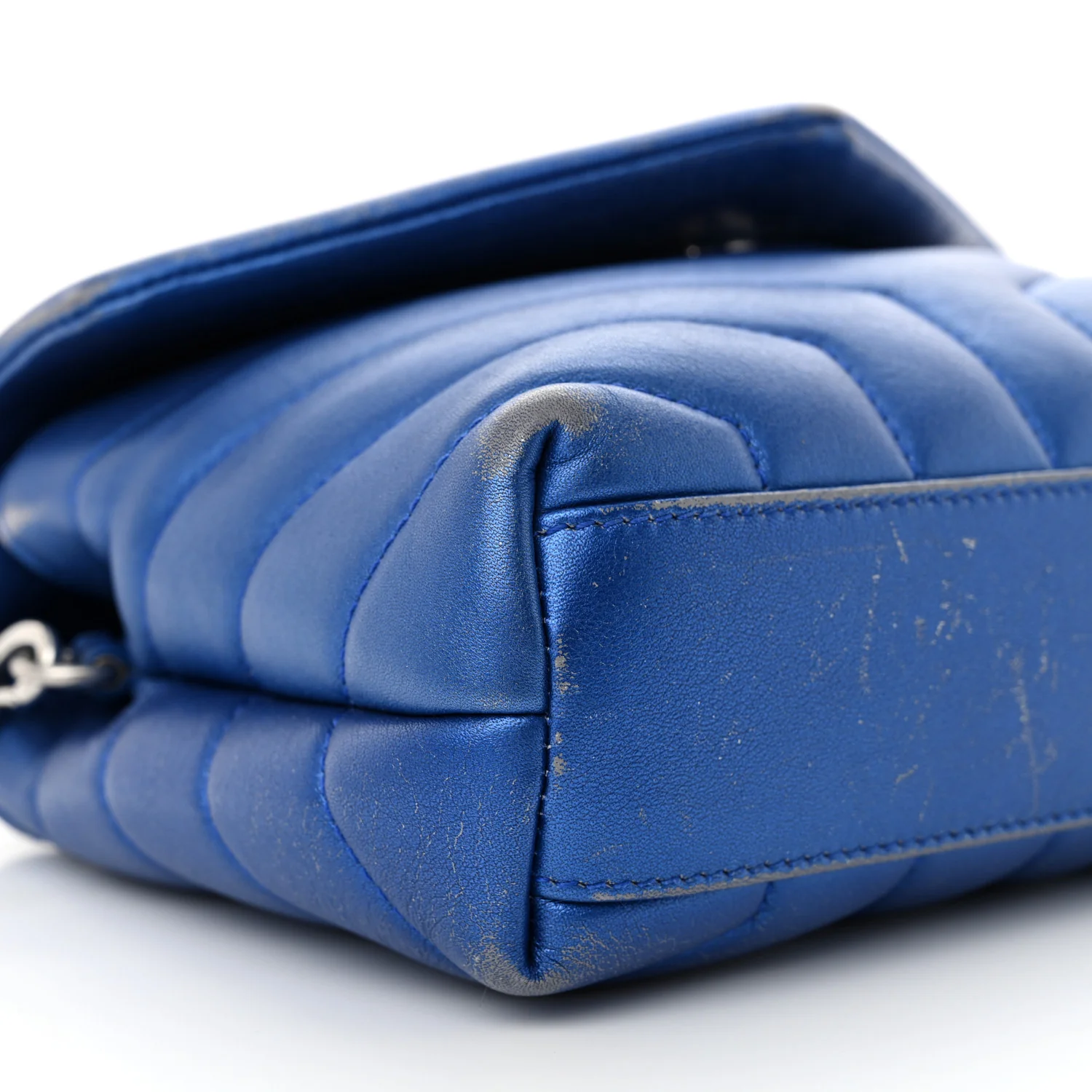 Metallic Calfskin Y Quilted Monogram Toy Loulou Crossbody Bag Blue Royal - Top Club