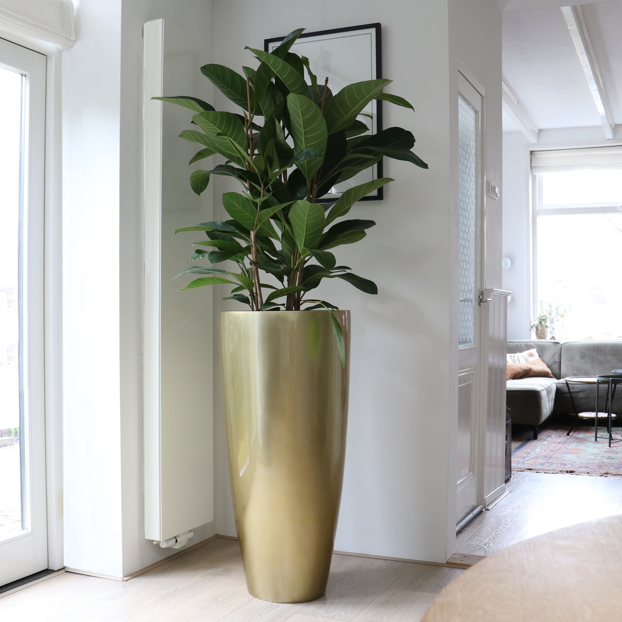 Plantenpot Kentucky S gold Ø37 x H80 cm