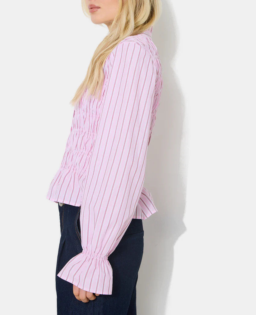 Pimkie Chemise smockée et rayé avec manches ballons