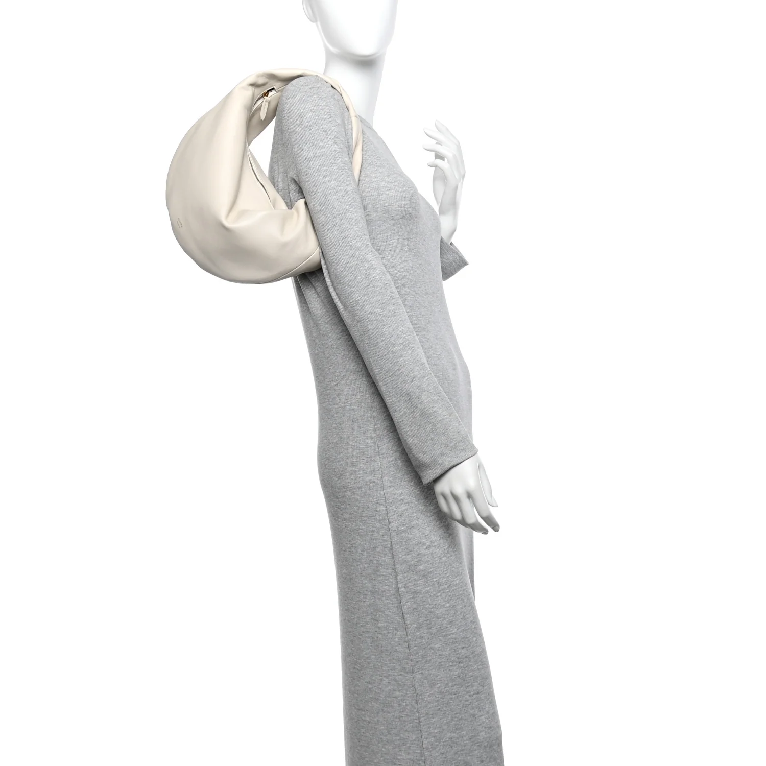 Calfskin Medium Olivia Hobo Off White
