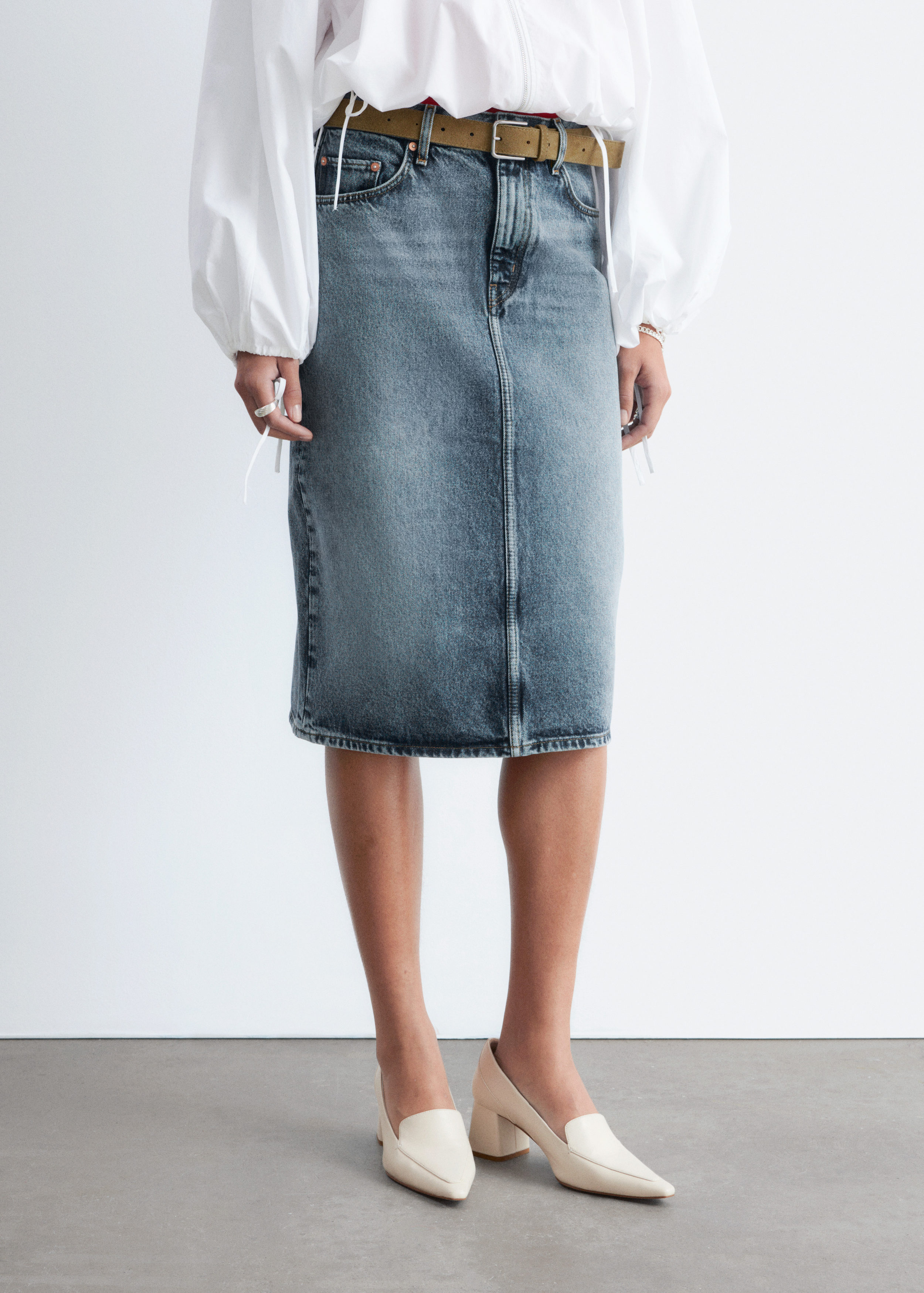 & Other Stories DENIM MIDI SKIRT
