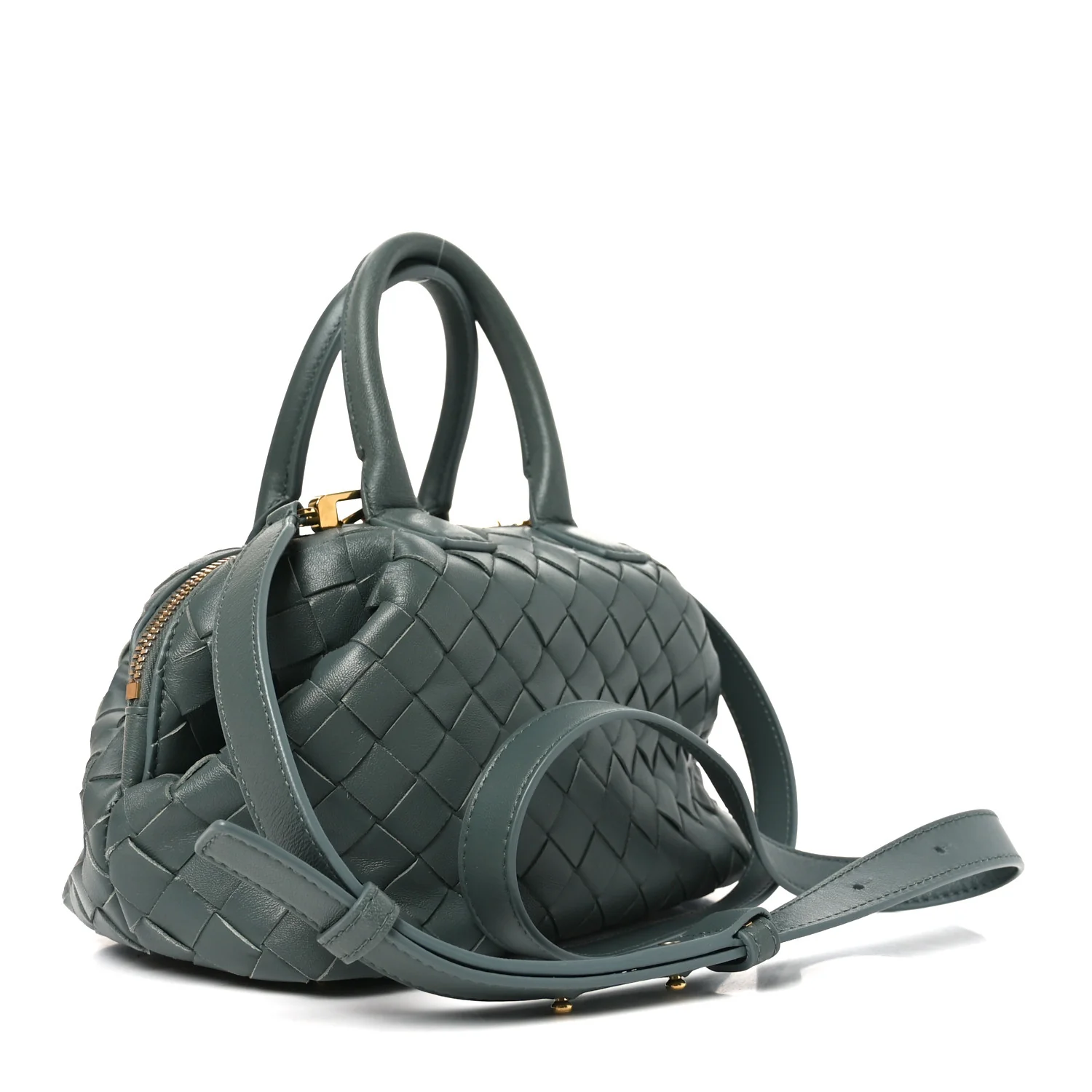 Nappa Intrecciato Bauletto Slate - Top Club