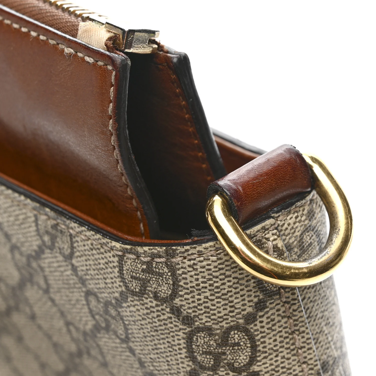 GG Supreme Monogram Small Zip Top Tote Beige Tuscany - Top Club