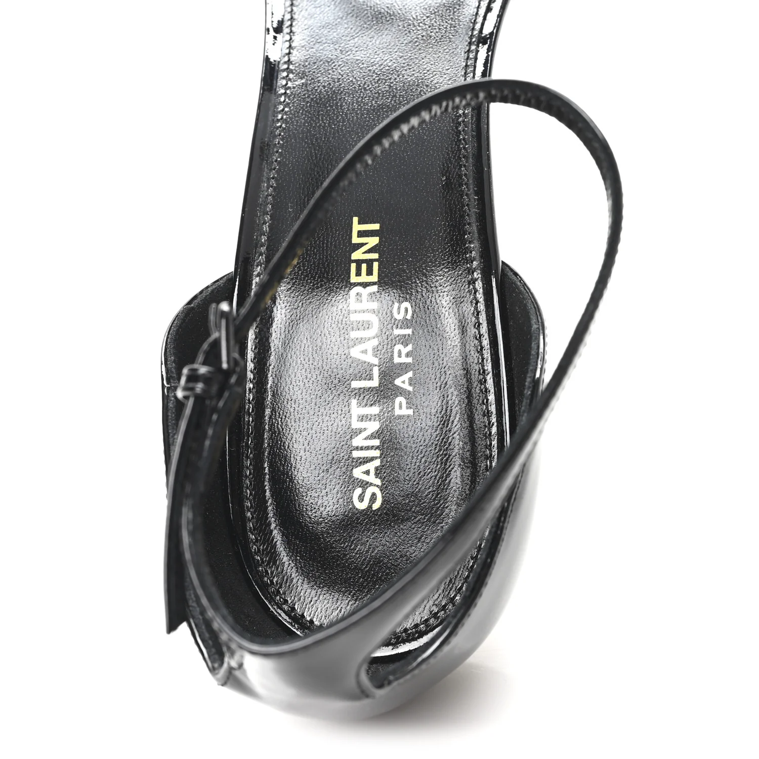 Patent Calfskin Opyum 110 Sandals 41 Black Gold - Top Club