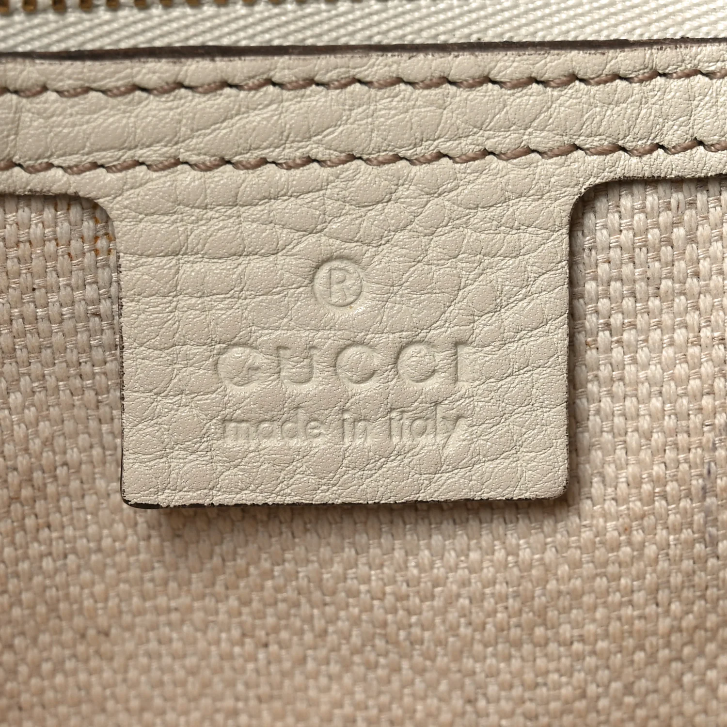 Pebbled Calfskin Medium Soho Shoulder Bag Off White - Top Club
