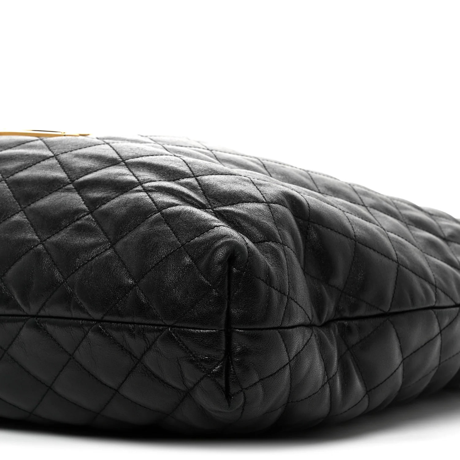 Lambskin Quilted Maxi Icare Shopping Tote Black - Top Club