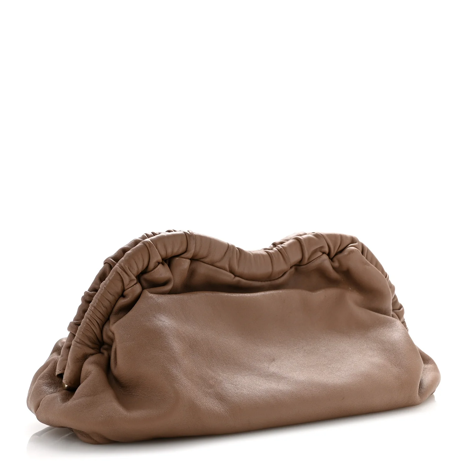 Lambskin Cloud Clutch Biscotto - Top Club