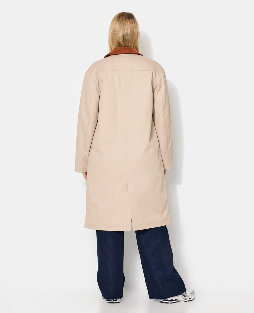 Pimkie Manteau long en toile avec col velours