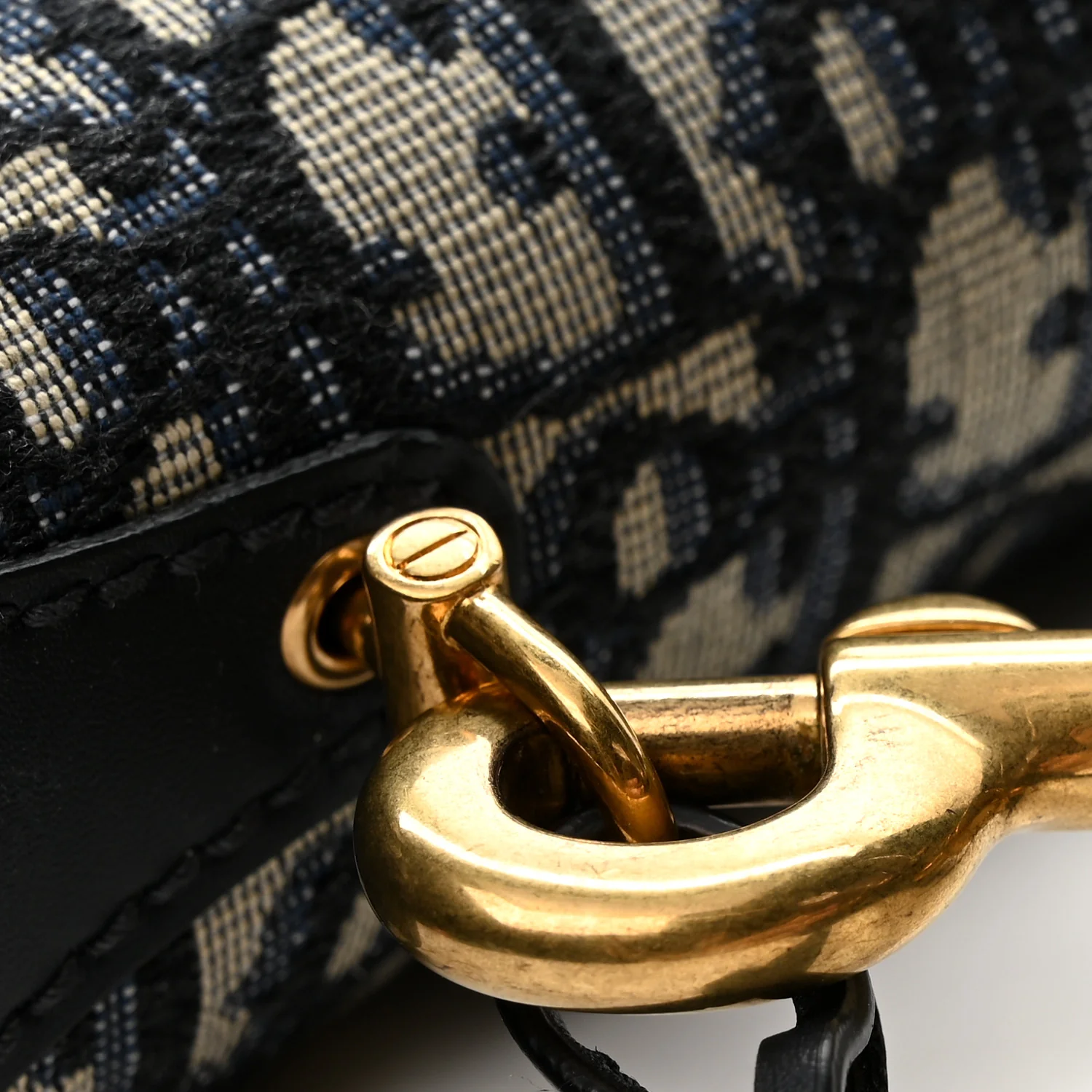Oblique Small DiorAddict Flap Bag Navy Blue - Top Club