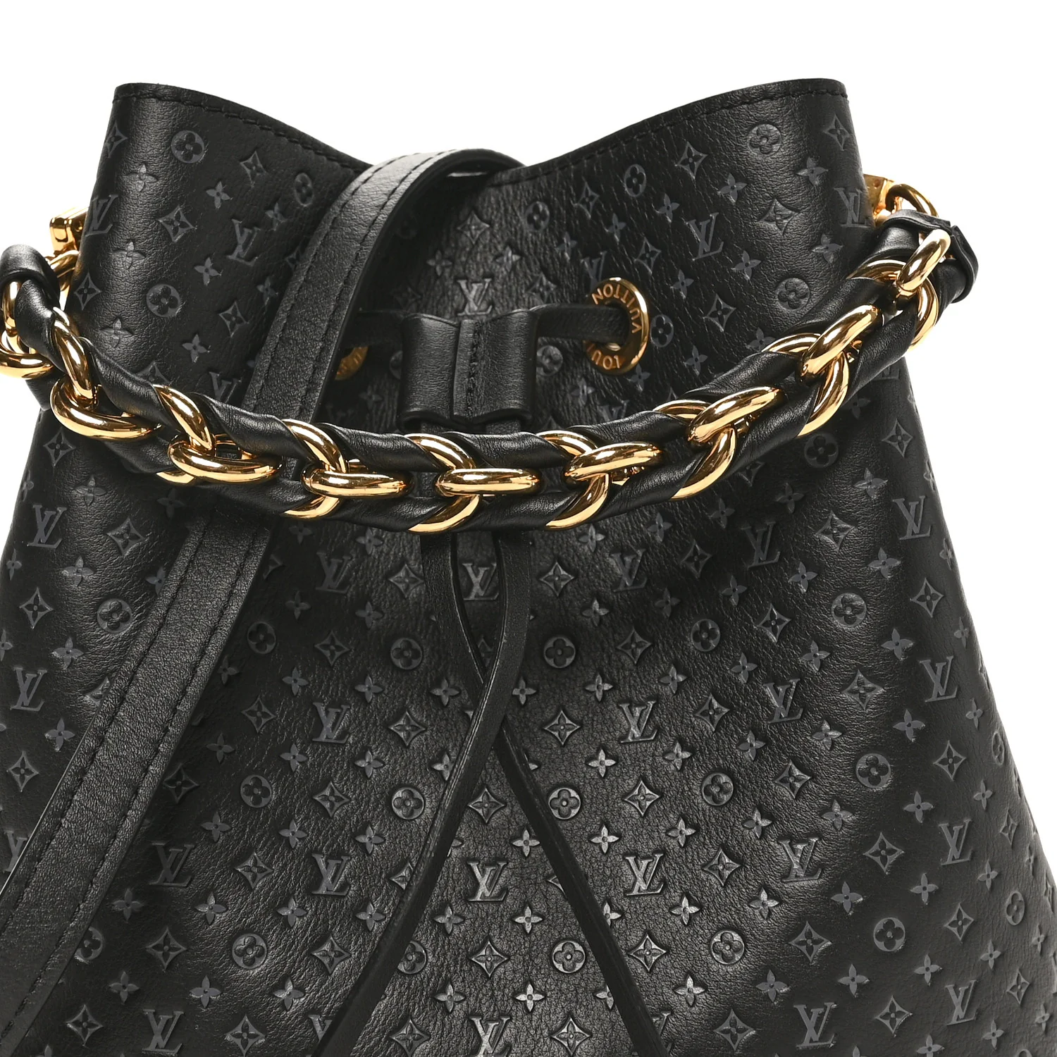 Calfskin Nanogram Embossed Neonoe BB Black - Top Club