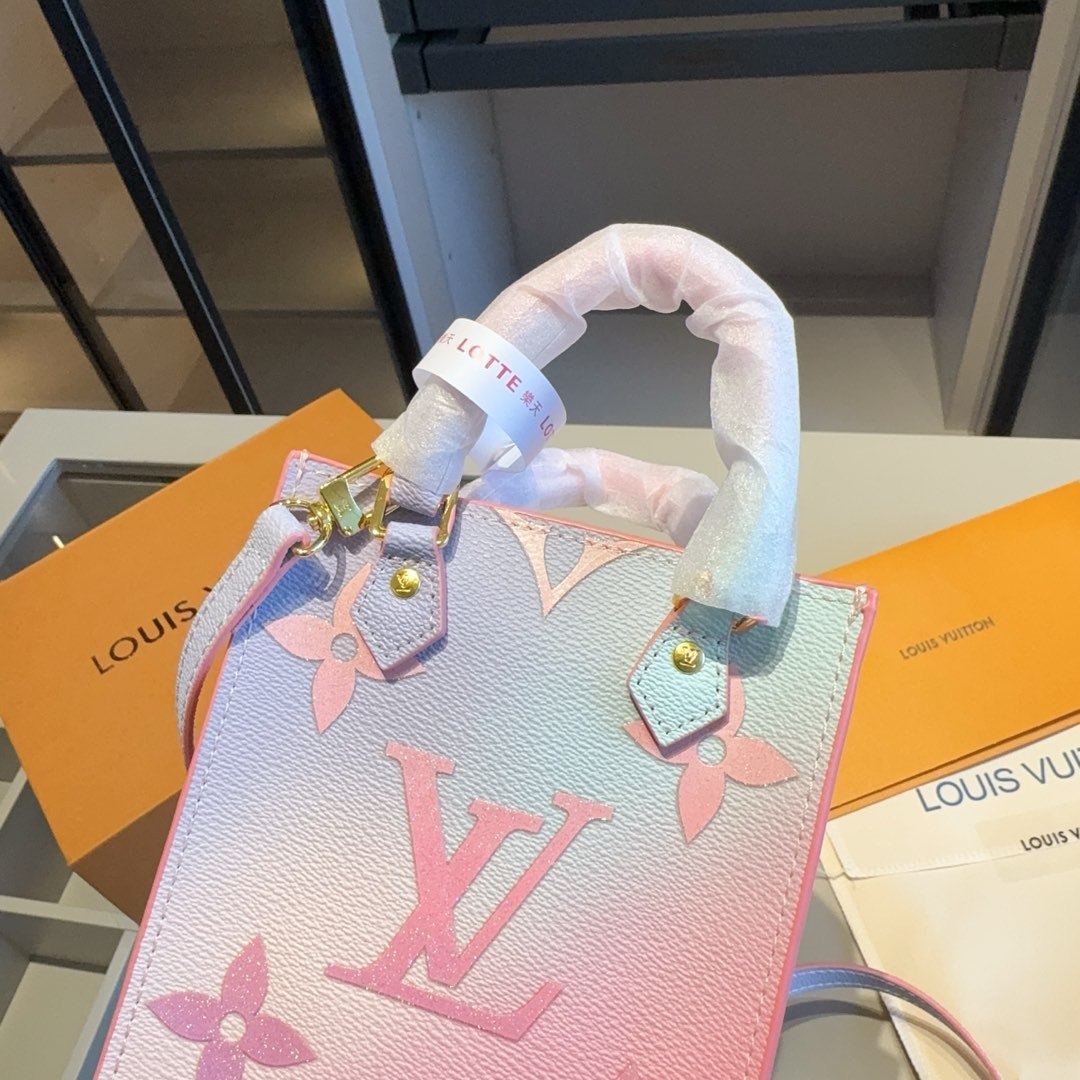 louis new arrival pink mini tote bag size: 14*17*5 cm - Top Club