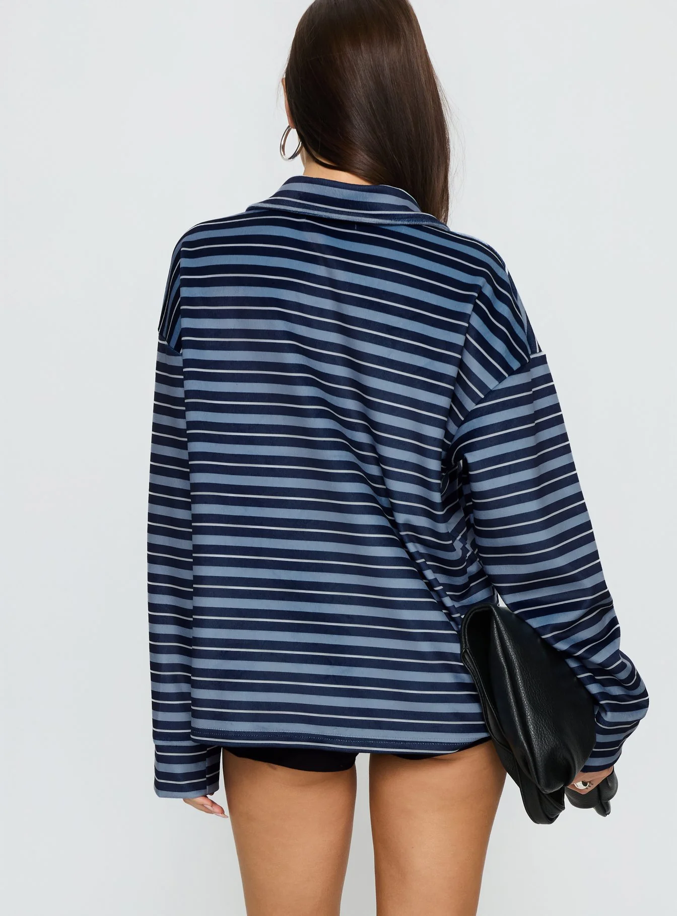 Mystris Collared Jumper Blue Stripe