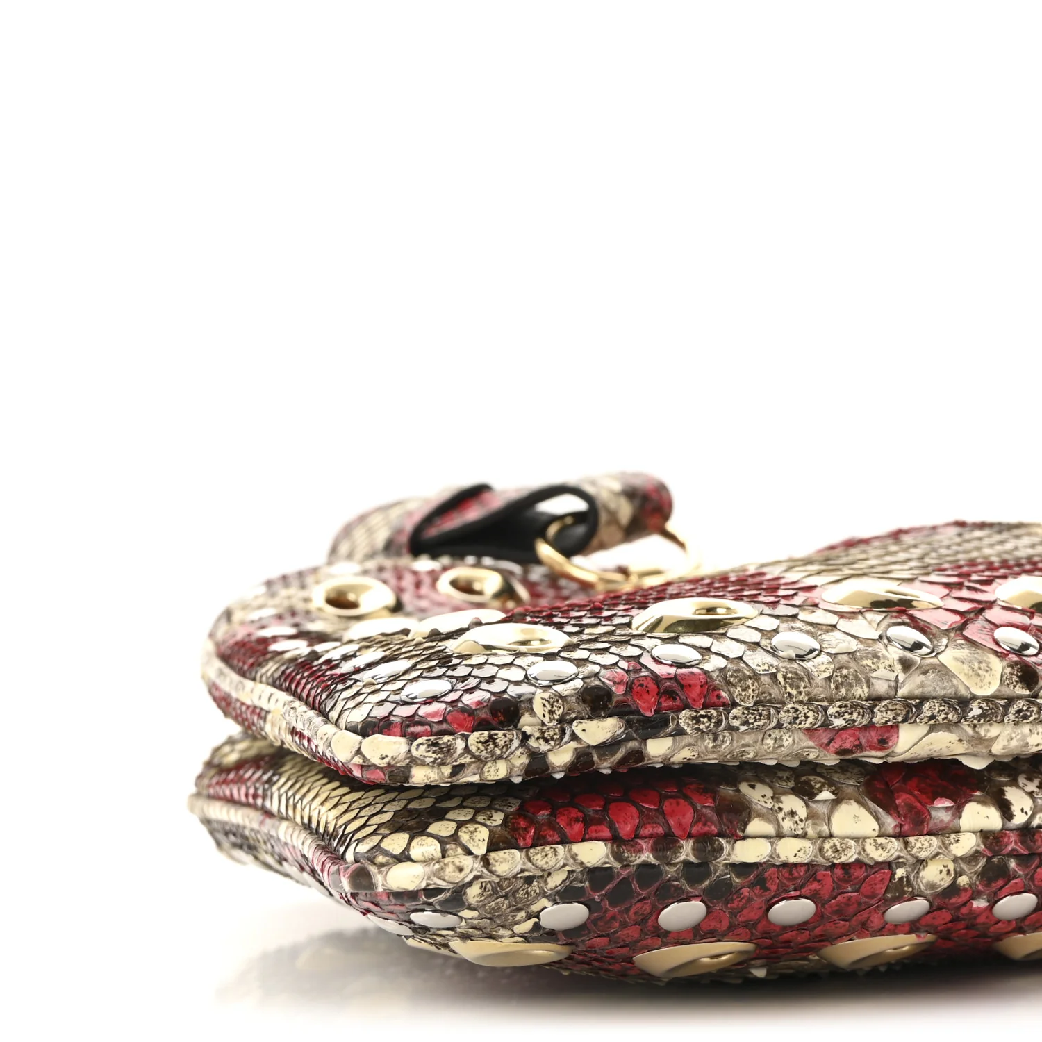 Snakeskin Large Arli Top Handle Bag Pink Beige - Top Club