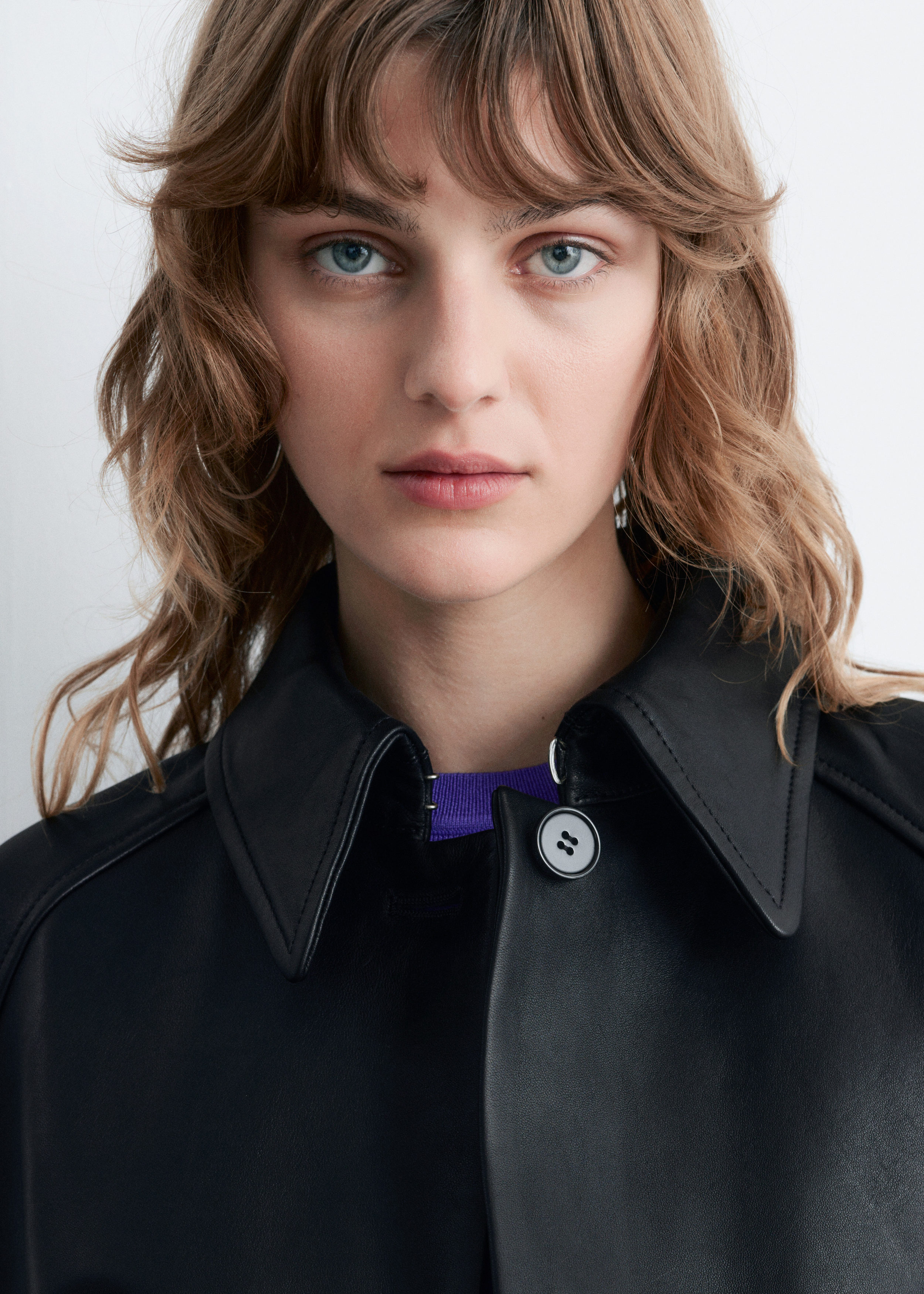 & Other Stories TIE-BELT LEATHER COAT