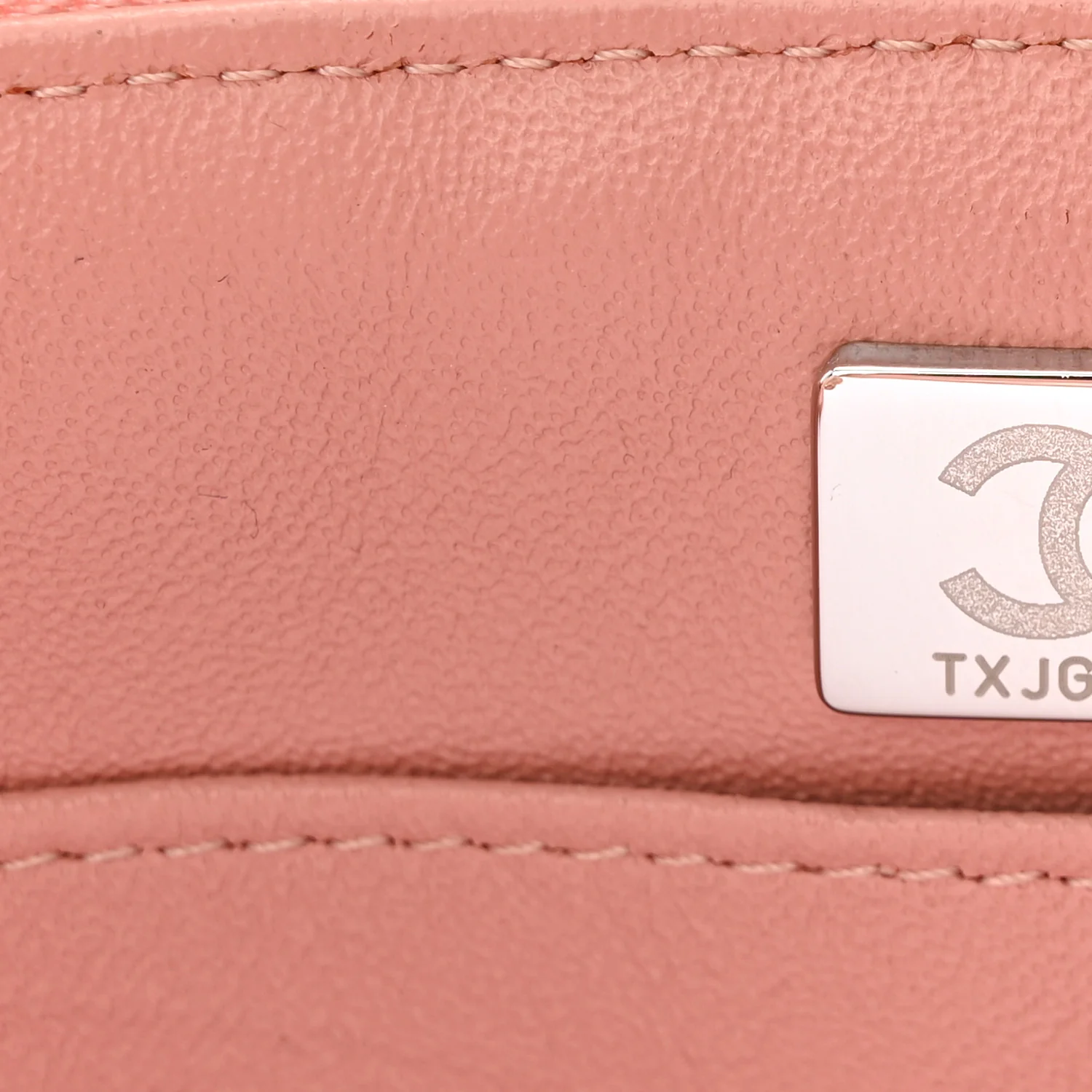 Lambskin Quilted Top Handle Vanity Case With Chain Light Pink - Top Club