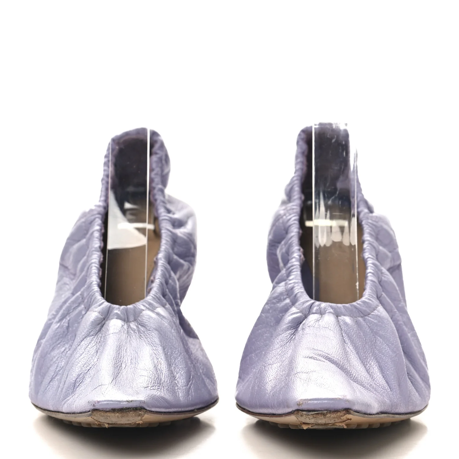 Crushed Nappa Glitter Plexiglass Almond Pumps 40 Lilac - Top Club