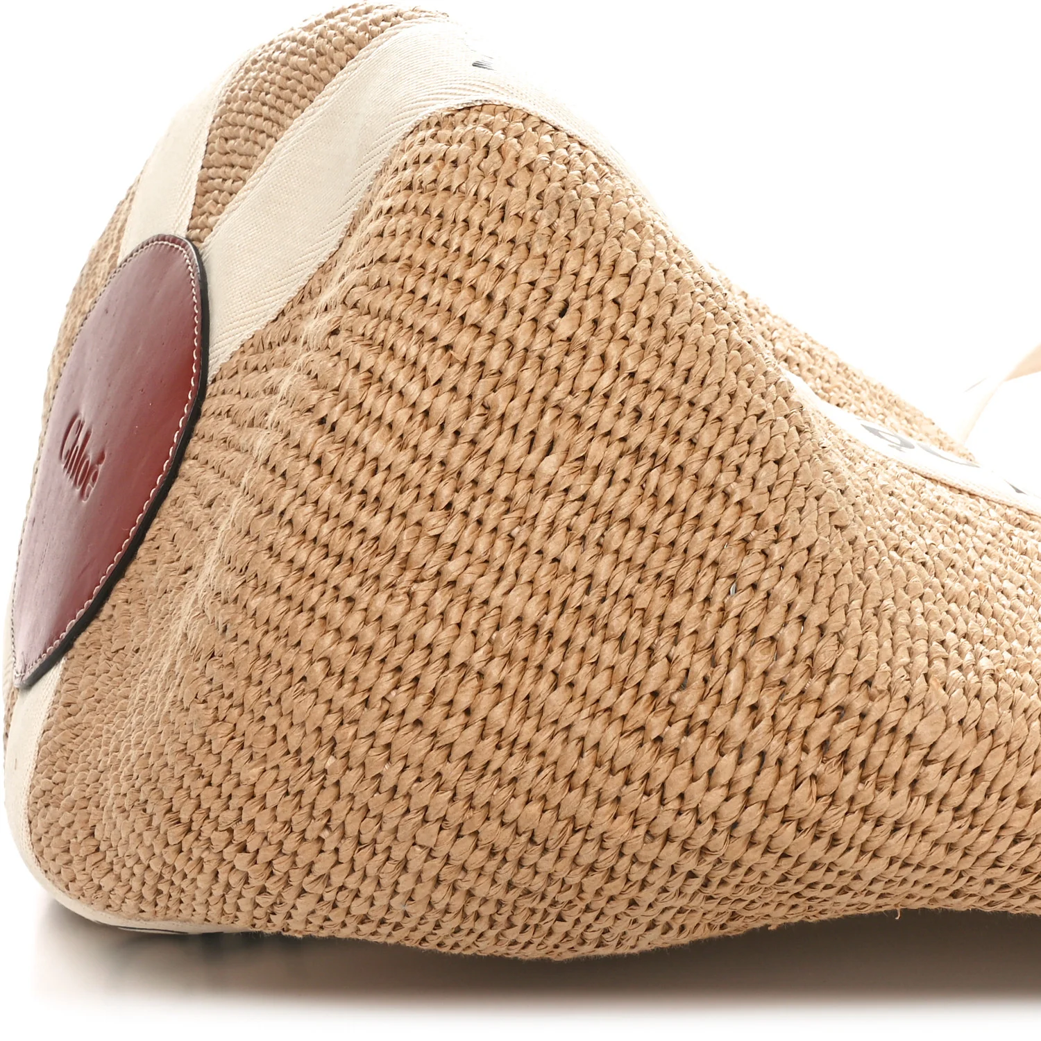 Raffia Large Woody Basket Bag White - Top Club