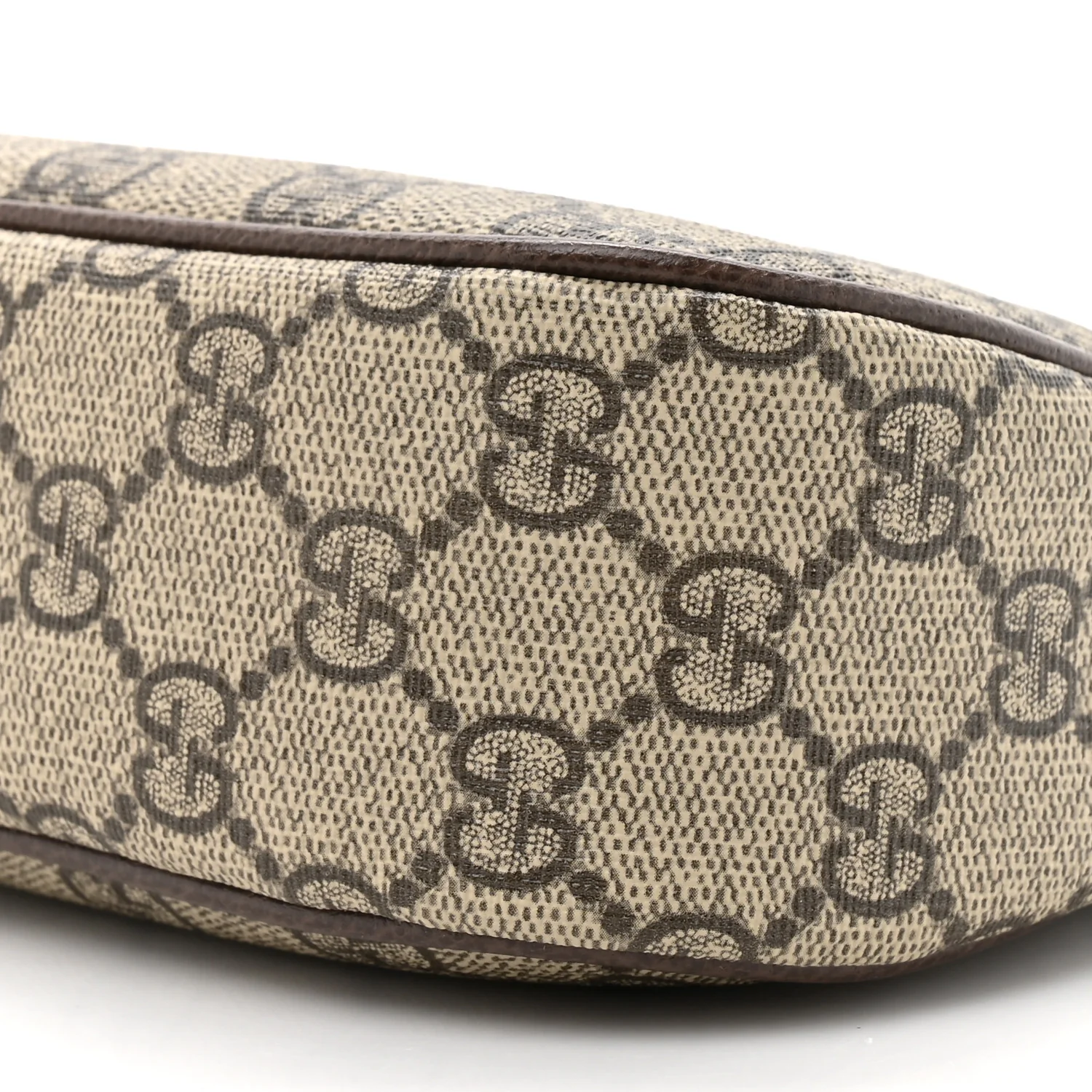 GG Supreme Monogram Textured Dollar Calfskin Web Small Ophidia GG Handbag Beige Ebony New Acero - Top Club