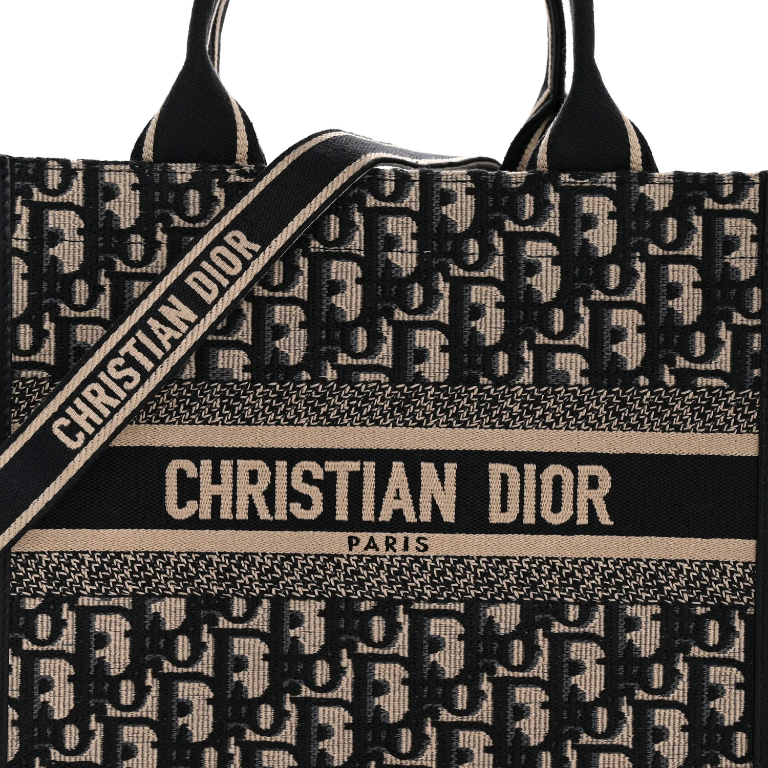 Oblique Calfskin Small Book Tote With Strap Blue Multicolor - Top Club