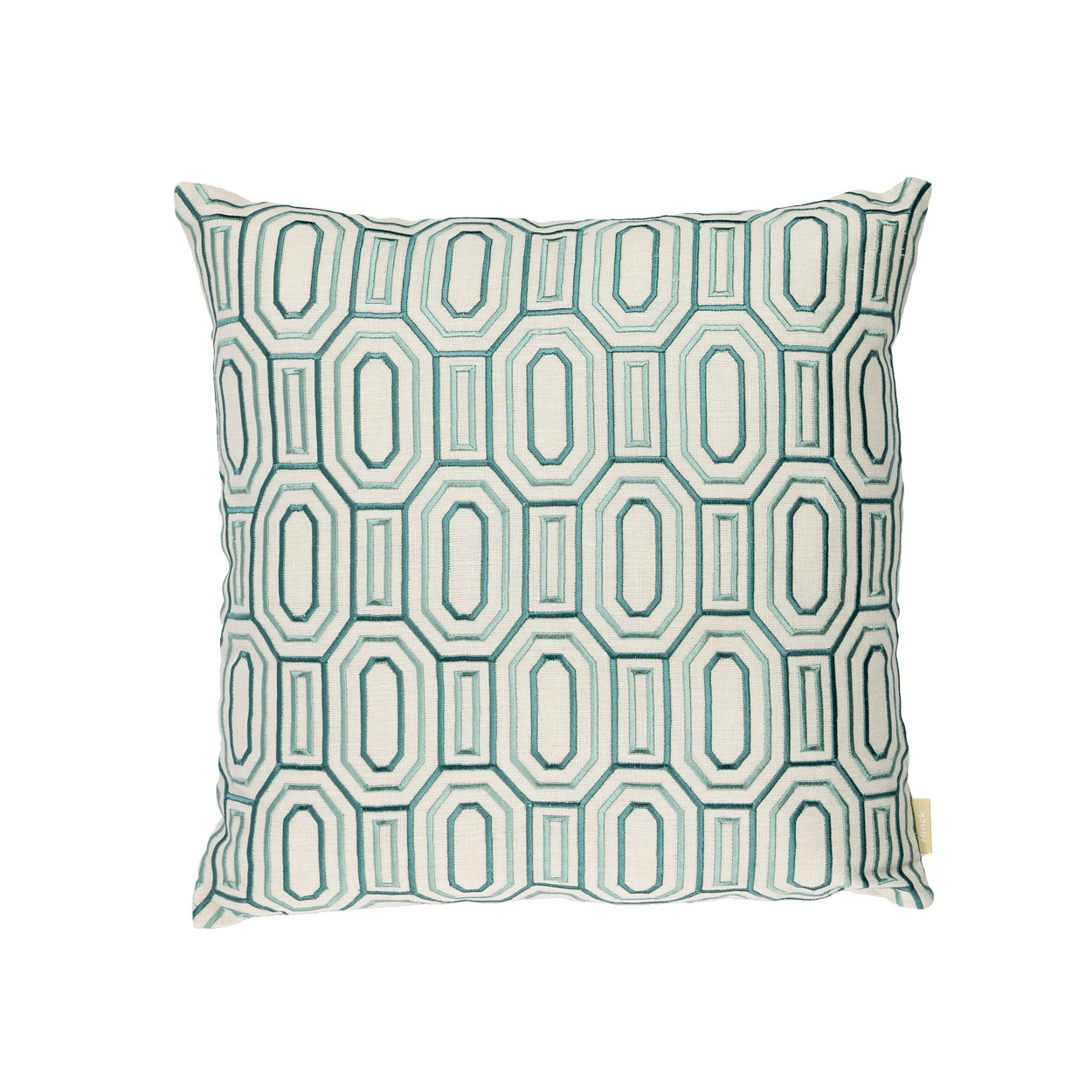 Kussen linnen Octagon white/seablue