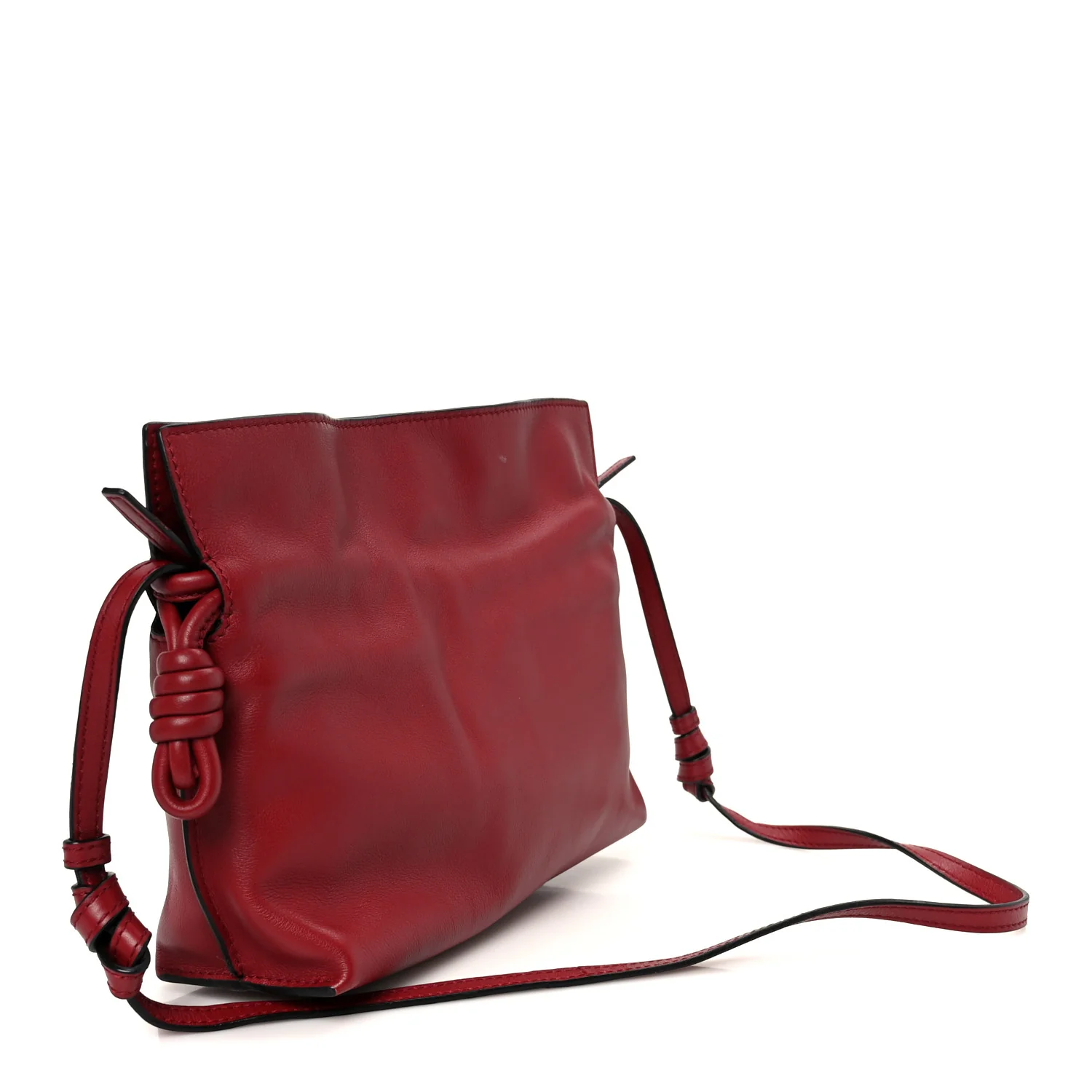 Calfskin Mini Flamenco Knot Bag Red - Top Club