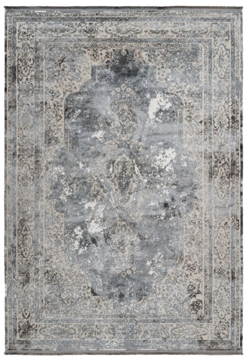 Vintage Silver Rug - Various Sizes - Rectangular Rug in a Vintage Look - Living Room Decorative Accessories