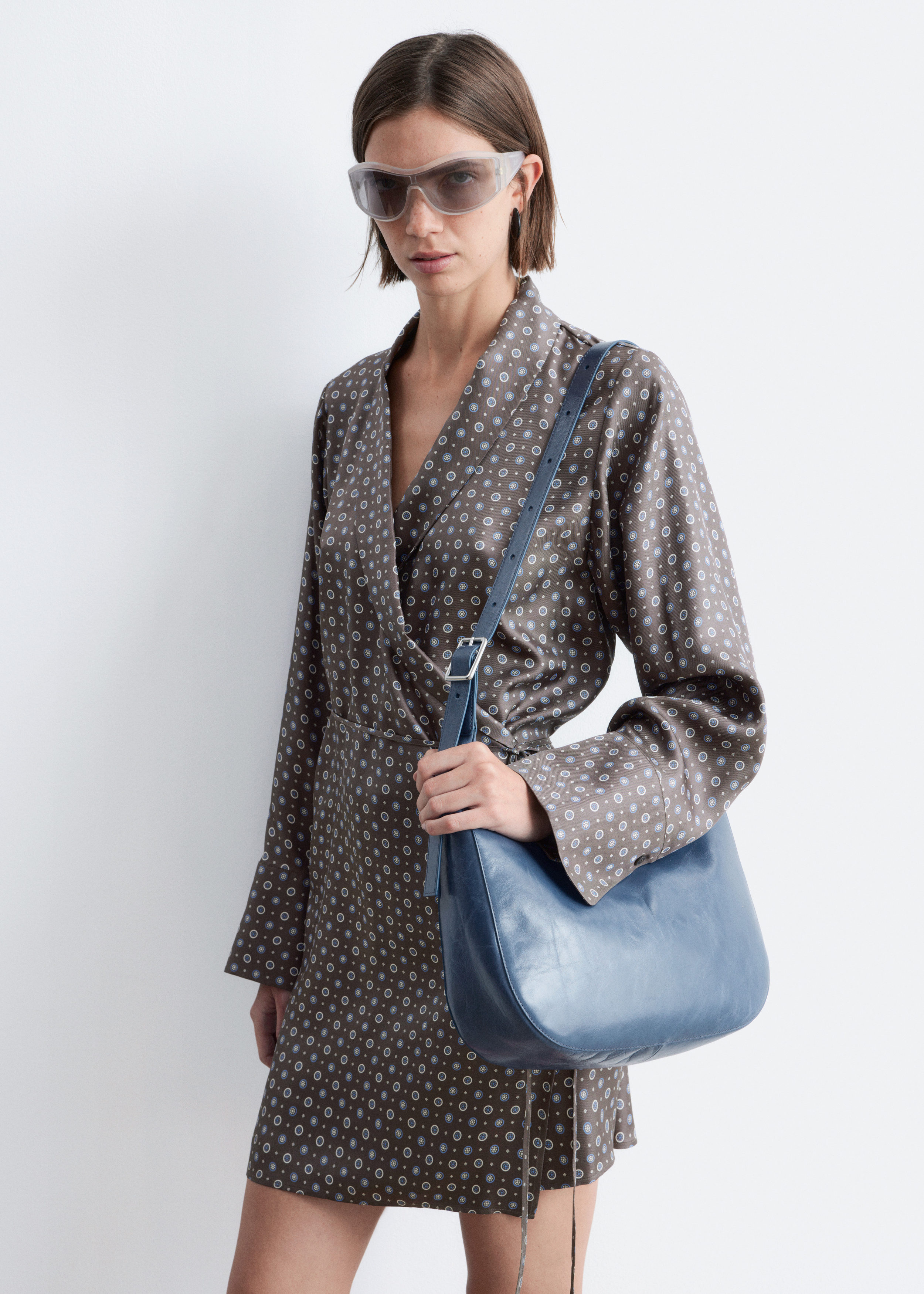 & Other Stories MINI SILK WRAP DRESS