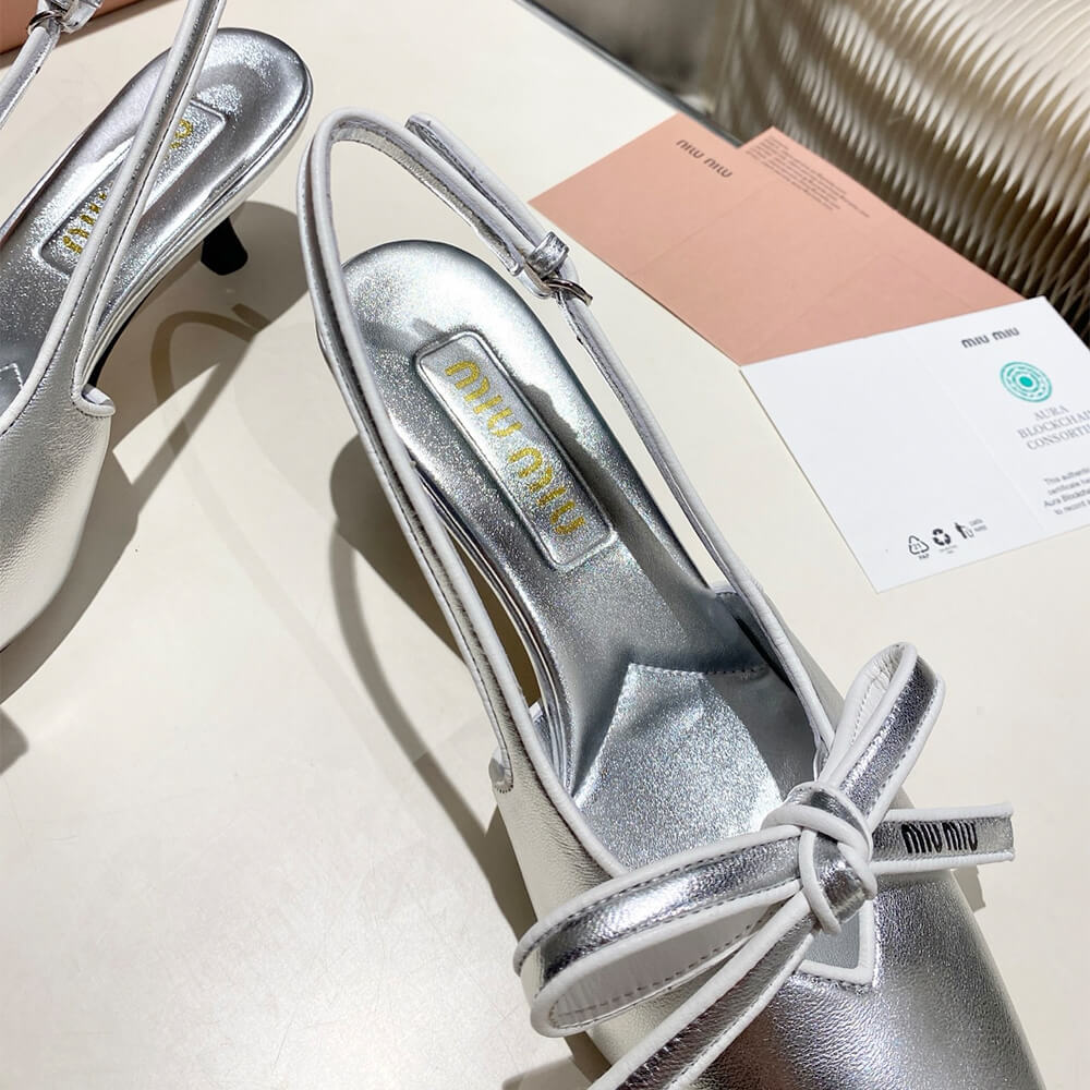 MiuMiu Nappa leather slingback pumps - Top Club
