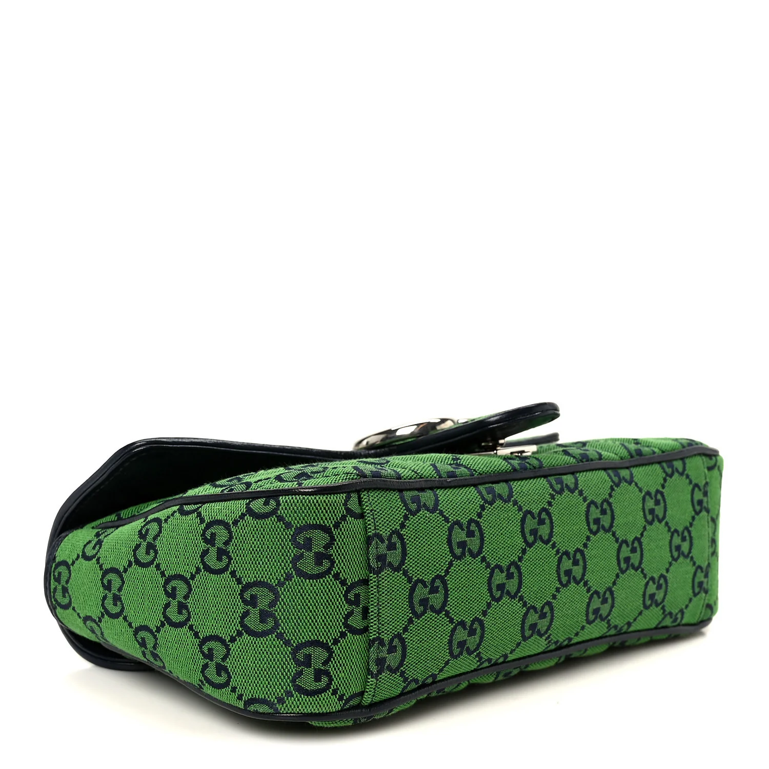 Monogram Multicolor Matelasse Diagonal Small GG Marmont Shoulder Bag Green Blue - Top Club